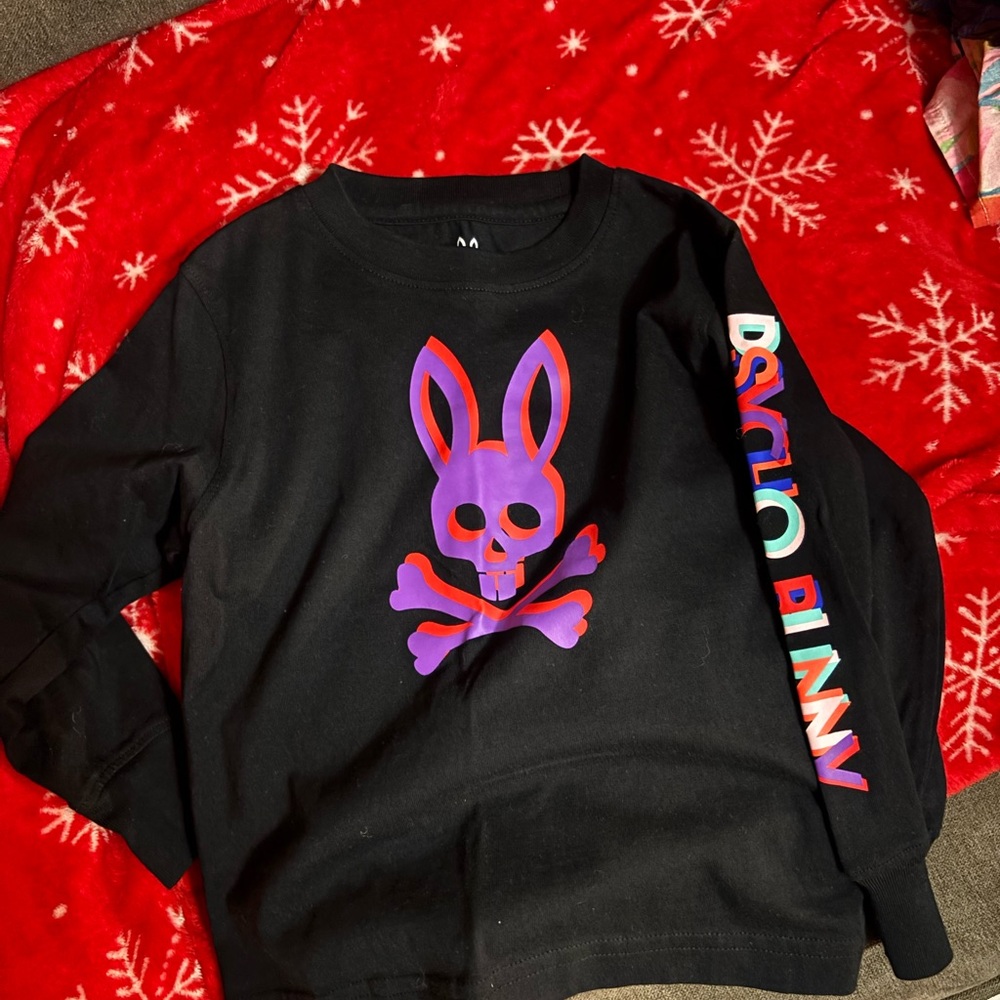 Psycho Bunny Black and Purple Kids Jersey